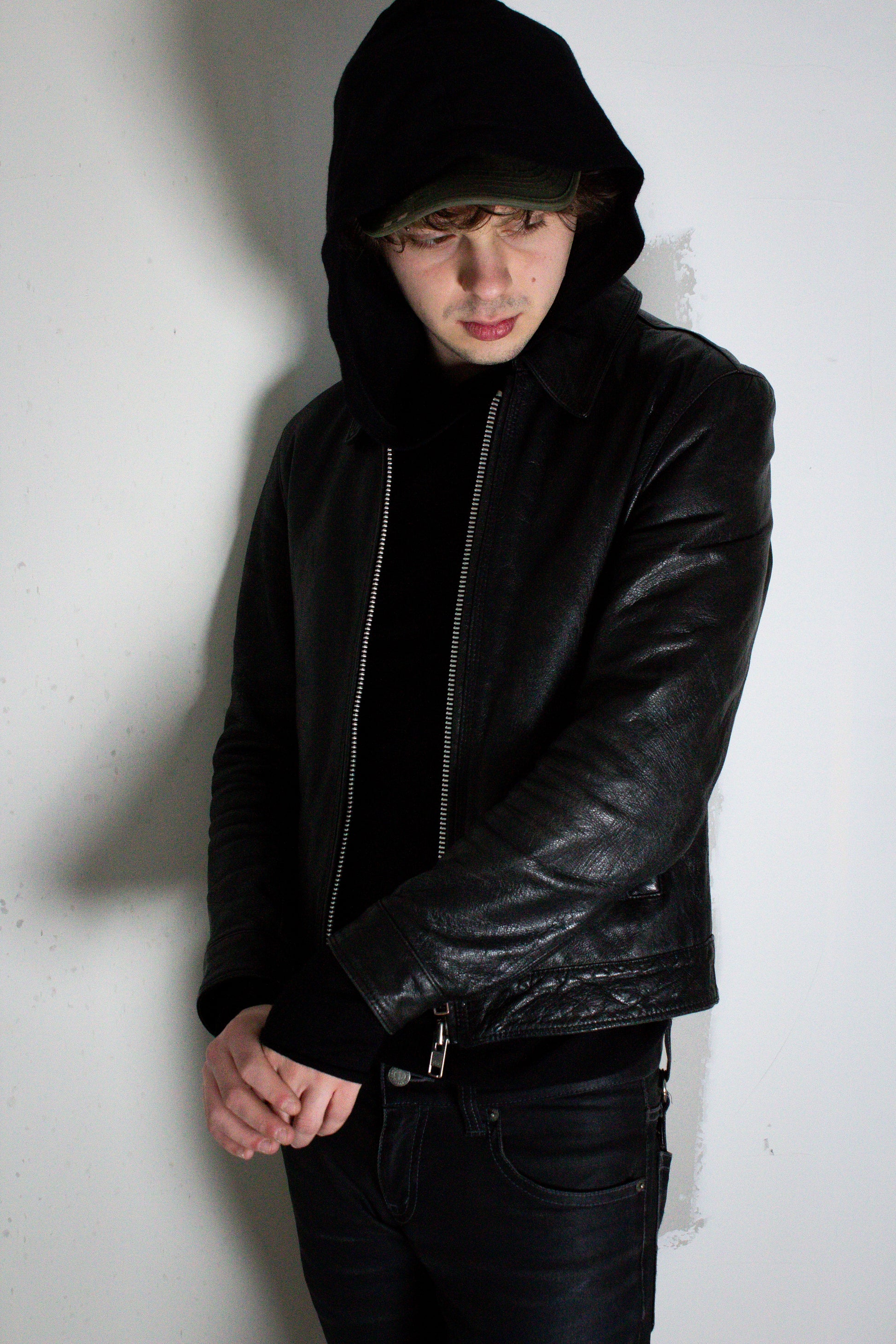 Black Bunched Hoodie