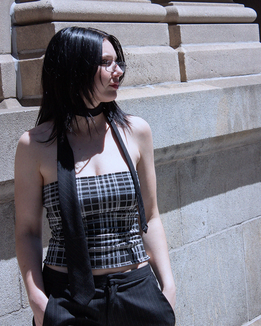 Plaid Tube Top