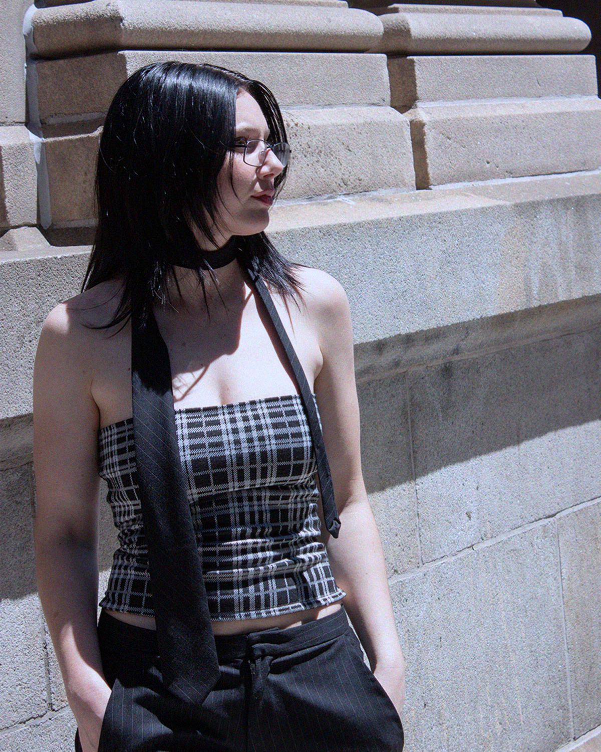 Plaid Tube Top