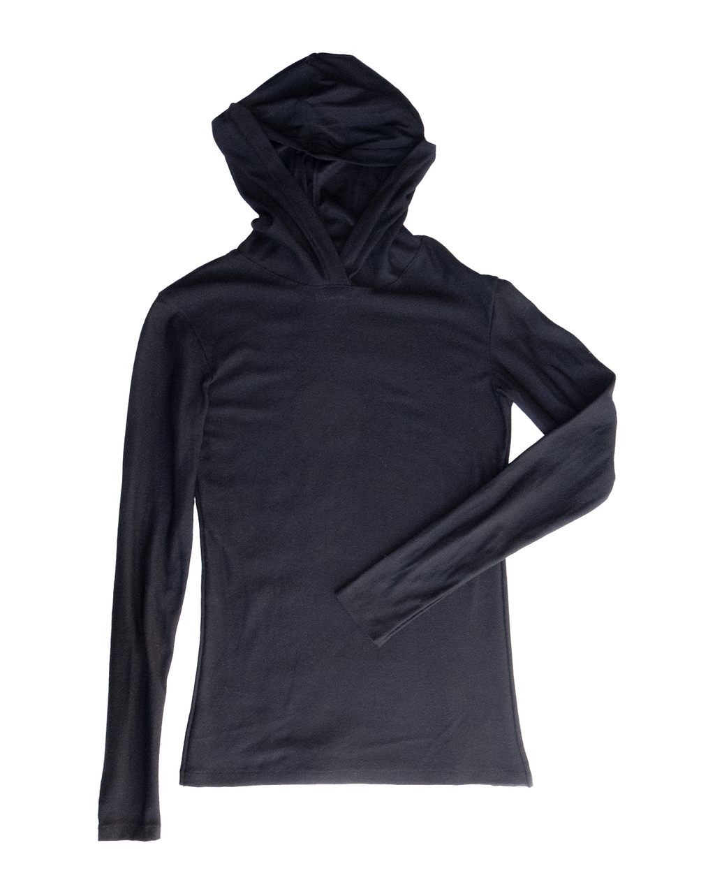 Black Bunched Hoodie