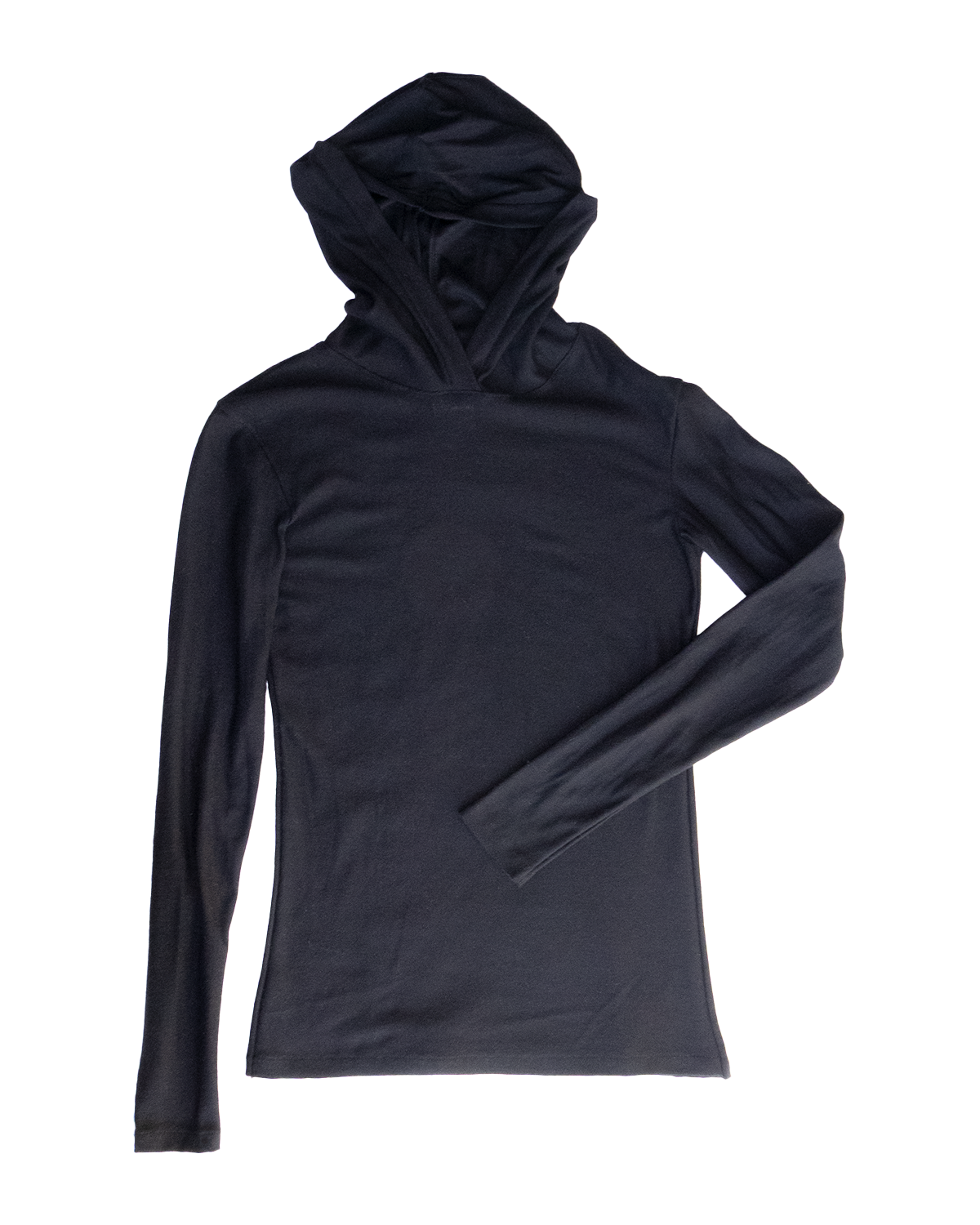 Black Bunched Hoodie